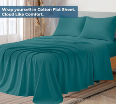 200TC cotton flat sheet Teal - image 2
