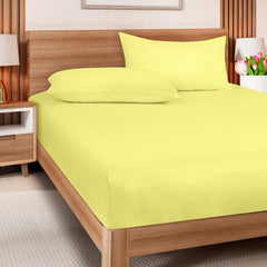 Royale Linens 100% Organic Cotton Percale Weave Super Soft Deep Pocket Bottom Sheets Elastic Sheet Fitted Sheets Only