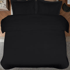 ROYALE LINENS White Duvet Cover - Duvet Cover Set - 3 Piece Double Brushed Duvet Covers with Zipper Closure, 1 Duvet Cover and 2 Pillow Shams