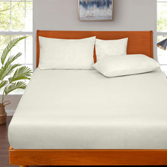 Royale Linens 100% Organic Cotton Percale Weave Super Soft Deep Pocket Bottom Sheets Elastic Sheet Fitted Sheets Only