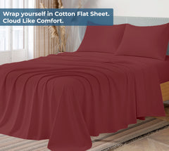 200TC cotton flat sheet Red - image 2