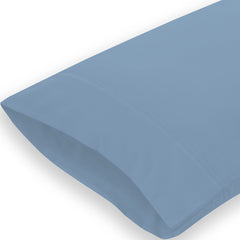 Royale Linens Queen Pillowcase Set of 2 - Bed Pillow Cover - 20x30 - Lake Blue Pillowcases - 1800 Brushed Microfiber, Wrinkle & Fade Resistant - Soft & Cozy- Queen Size Pillow Case (Queen, Lake Blue)