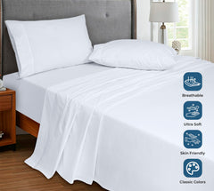 200TC cotton flat sheet White - image 4