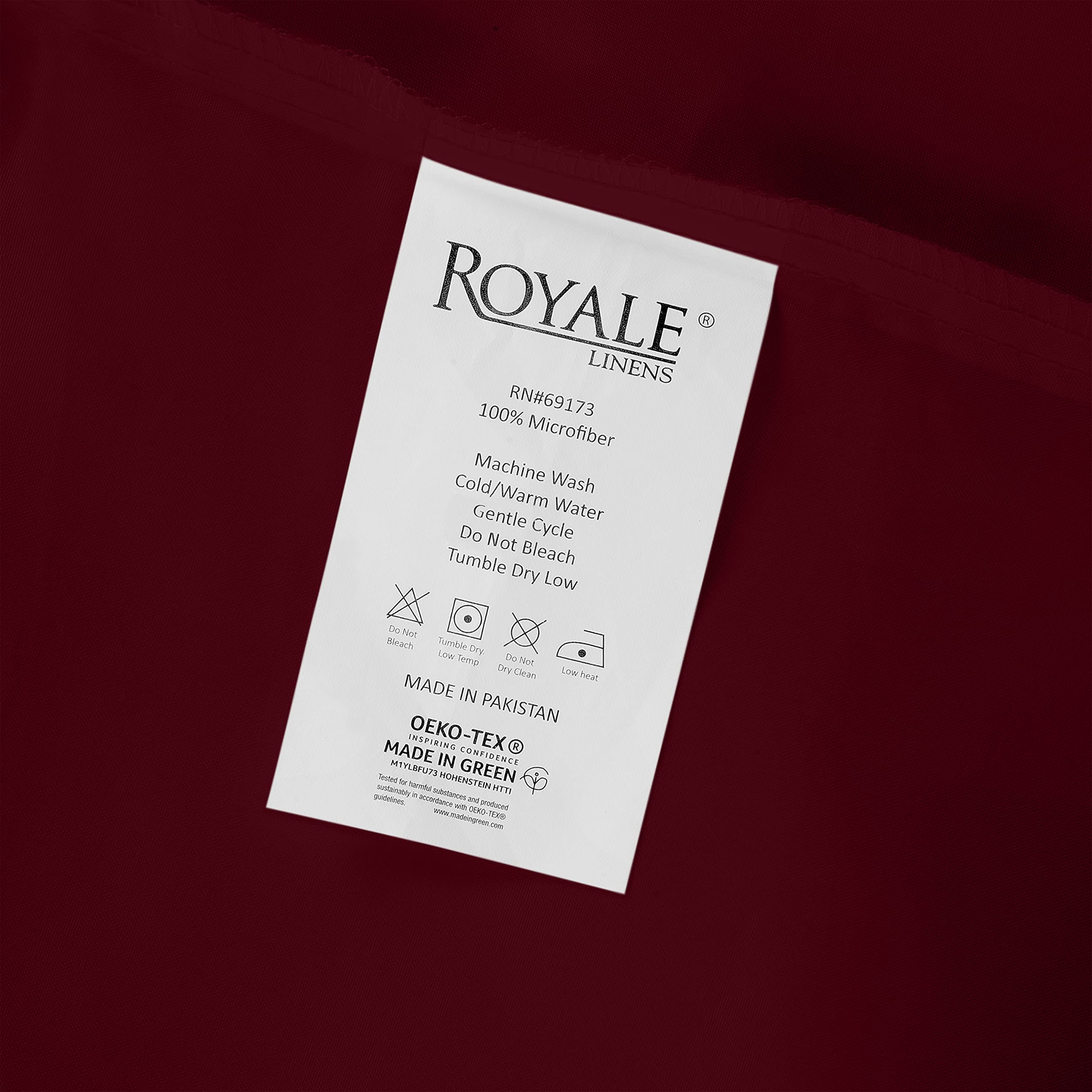 Royale Linen 2 Pack Bulk Flat Sheet Set - Top Sheet - Soft 1800 Microfiber - Wrinkle & Stain Resistant - for Hotel, Massage Table, Hospital, Dorm - Queen Flat Sheet Sold Separately (Queen, Burgundy)