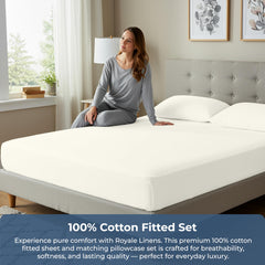 Royale Linens 300 thread Count 100% Cotton Sheet & Pillowcase Sets
