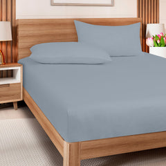 Royale Linens 100% Organic Cotton Percale Weave Super Soft Deep Pocket Bottom Sheets Elastic Sheet Fitted Sheets Only