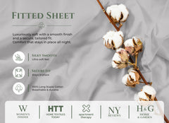 144TC cotton fitted sheet Silver