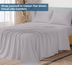 200TC cotton flat sheet Silver - image 2