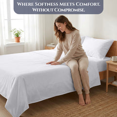Royale Linens 300 Thread Count 100% Cotton Sheet Set - White