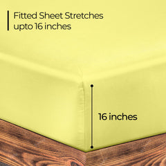 Royale Linens 100% Organic Cotton Percale Weave Super Soft Deep Pocket Bottom Sheets Elastic Sheet Fitted Sheets Only