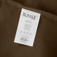 Royale Linens Queen Size Flat Sheet Only - Brushed 1800 Microfiber - Ultra Soft & Breathable - Wrinkle Resistant - Hotel Quality Flat Sheet Sold Separately - Top Sheet for Bed (Queen, Chocolate)