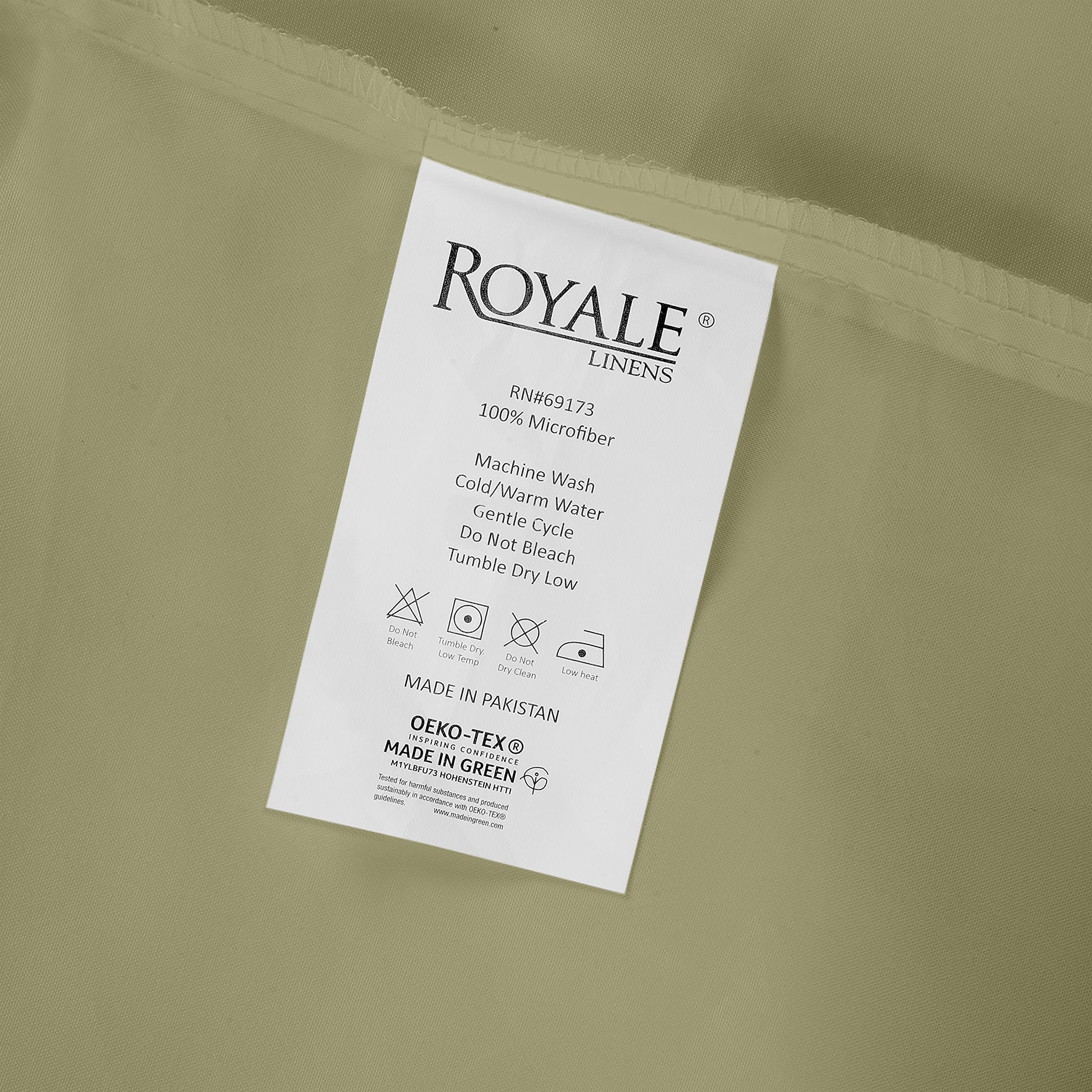 Royale Linen 2 Pack Bulk Flat Sheet - Top Sheet - Soft 1800 Microfiber - Wrinkle & Stain Resistant - for Hotel, Massage Table, Hospital, Dorm - Queen Flat Sheet Sold Separately (Queen, Sage Green)