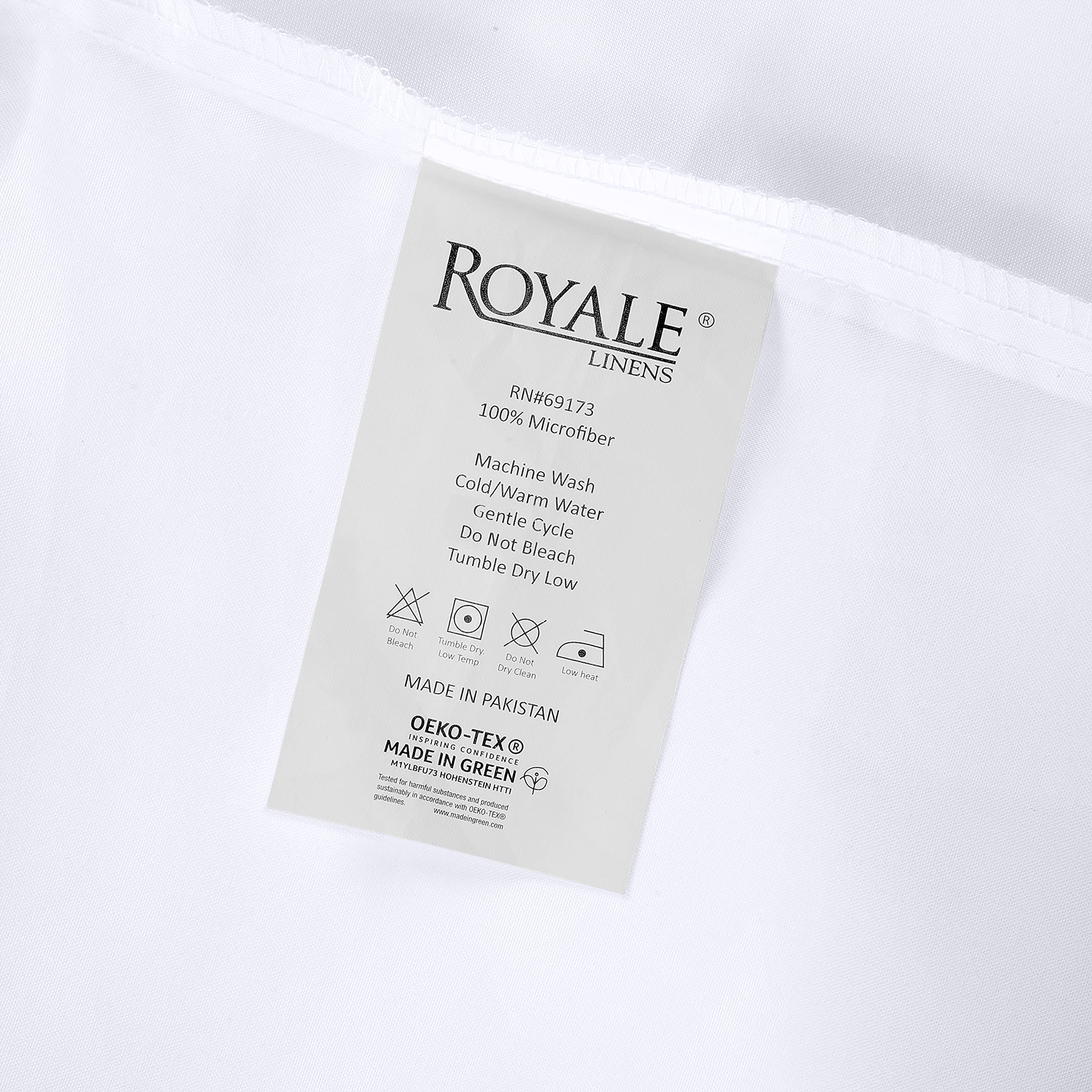 Royale Linens Queen Size Flat Sheet Only - Brushed 1800 Microfiber - Ultra Soft & Breathable - Wrinkle & Stain Resistant - Hotel Quality Flat Sheet Sold Separately - Top Sheet For Bed - (Queen, White)