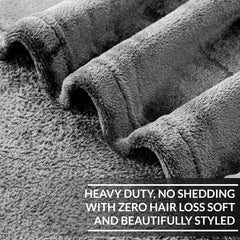 ROYALE LINENS Fleece Blanket Throw Size - Fleece Bed Blanket - All Season Warm Lightweight Super Soft Anti Static Throw Blanket - Grey Blanket - Hotel Quality- Blanket for Couch (50x60 Inches, Grey)