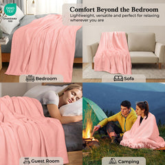 Royale Linens Cotton Waffle Blanket - Breathable And Soft, Lightweight And Cozy Waffle Weave Bed Blanket For All Season