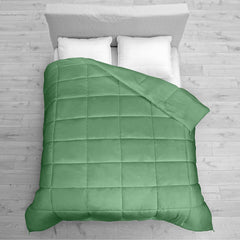 ROYALE Queen Comforter - All Season Down Alternative Bedding Comforter - Lightweight Quilted Comforter with Corner Tabs - Soft Luxury Hotel Comforter - Box Stitched Duvet Insert (Queen, Hunter Green)