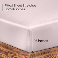 Royale Linens 100% Organic Cotton Percale Weave Super Soft Deep Pocket Bottom Sheets Elastic Sheet Fitted Sheets Only