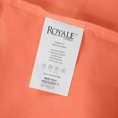 Royale Linens Queen Pillowcase Set of 2 - Bed Pillow Cover - 20" x 30" - Coral Pillowcases - 1800 Brushed Microfiber, Wrinkle & Fade Resistant - Soft & Cozy- Queen Size Pillow Case (Queen, Coral)