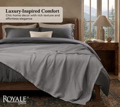 Royale Linens Cotton Waffle Blanket - Breathable And Soft, Lightweight And Cozy Waffle Weave Bed Blanket For All Season