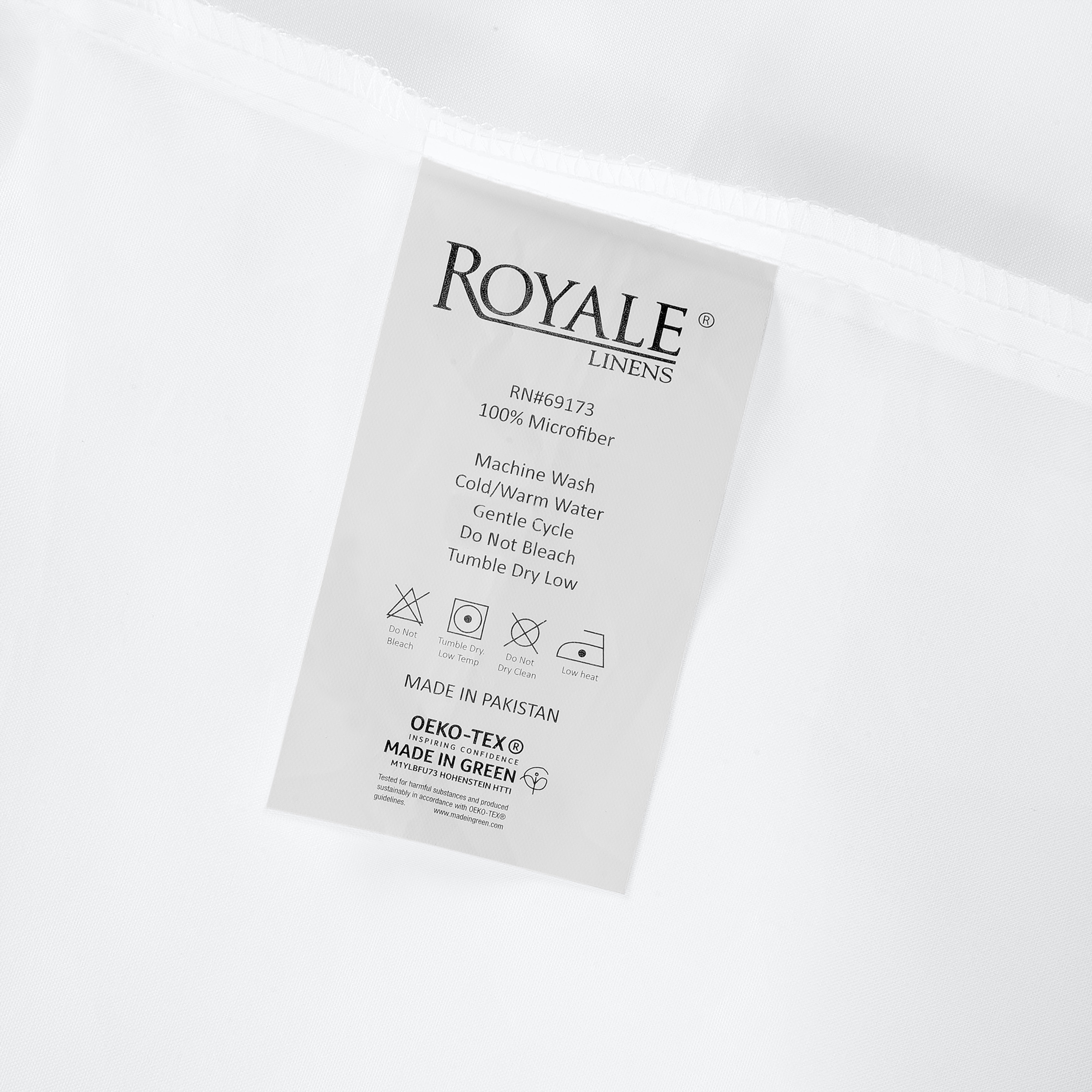 Royale Linens Fitted Sheet - Brushed Hotel Quality 1800 Ultra-Soft Wrinkle & Fade Resistant - Bottom Sheet - Deep Pocket Stretches Up to 16" - Fitted Sheet Only - Elastic Sheet (White)
