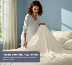Royale Linens 300TC Cotton Sheet Set Ivory