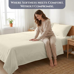 Royale Linens 300TC Cotton Sheet Set Ivory