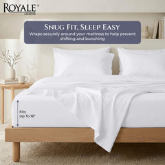 Royale Linens 300TC Cotton Sheet Set White