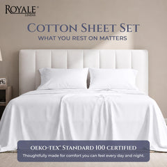 Royale Linens 300TC Cotton Sheet Set White