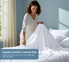 Royale Linens 300TC Cotton Sheet Set White