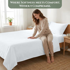 Royale Linens 300TC Cotton Sheet Set White
